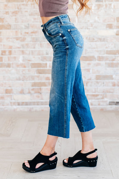 Judy Blue Hayes High Rise Wide Leg Crop Jeans Southern Soul Collectives