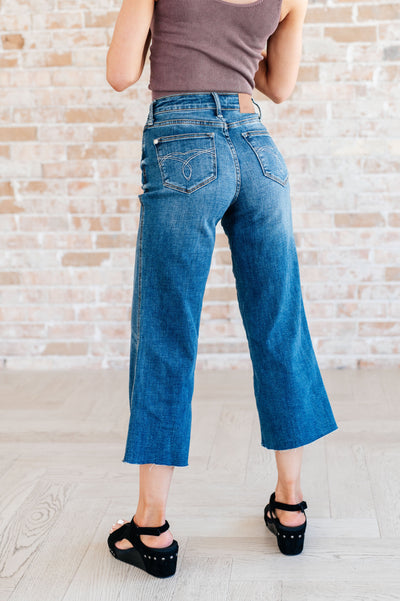 Judy Blue Hayes High Rise Wide Leg Crop Jeans Southern Soul Collectives