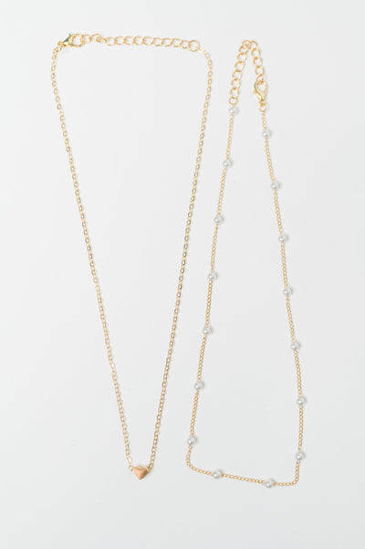 Heart of Gold Pendant Necklace Layered Set in Gold Southern Soul Collectives