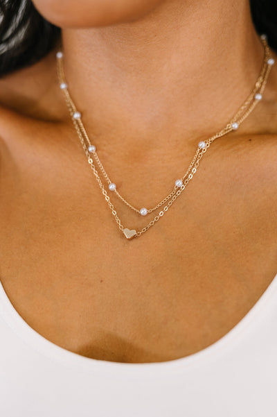 Heart of Gold Pendant Necklace Layered Set in Gold Southern Soul Collectives