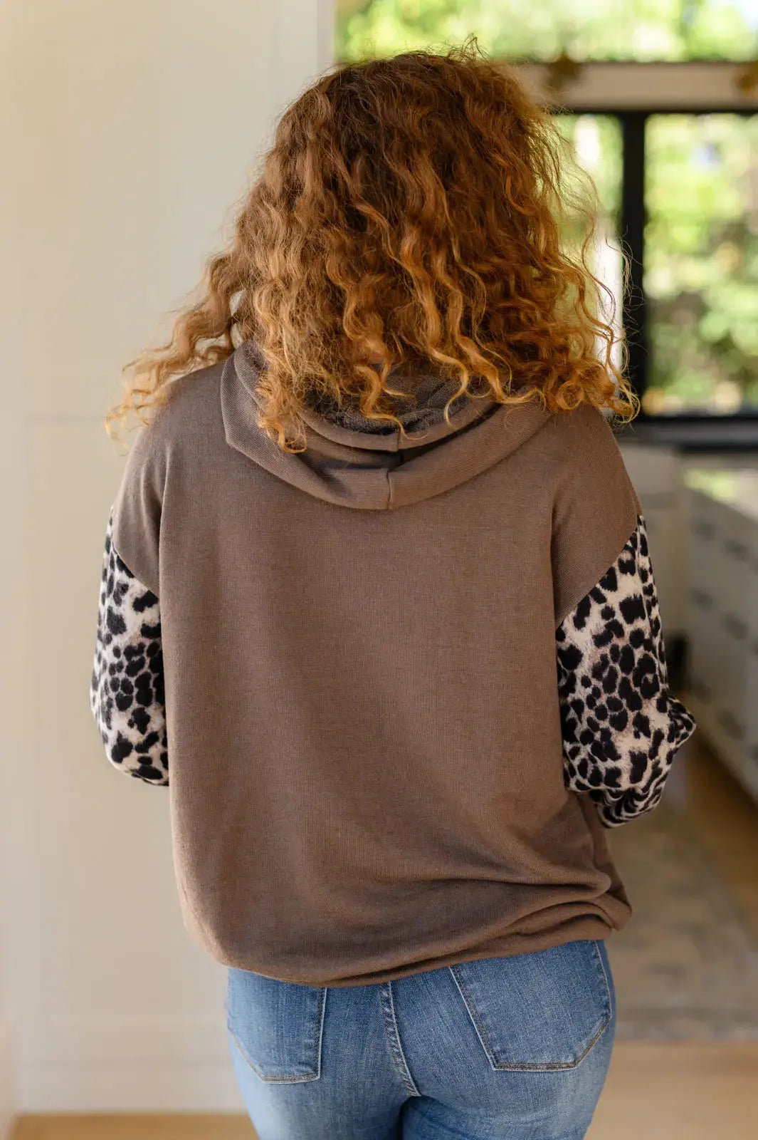 Here And There Leopard Print Hoodie Womens Southern Soul Collectives