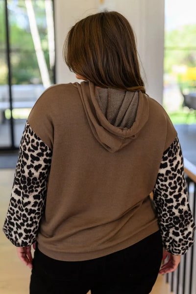 Here And There Leopard Print Hoodie Womens Southern Soul Collectives