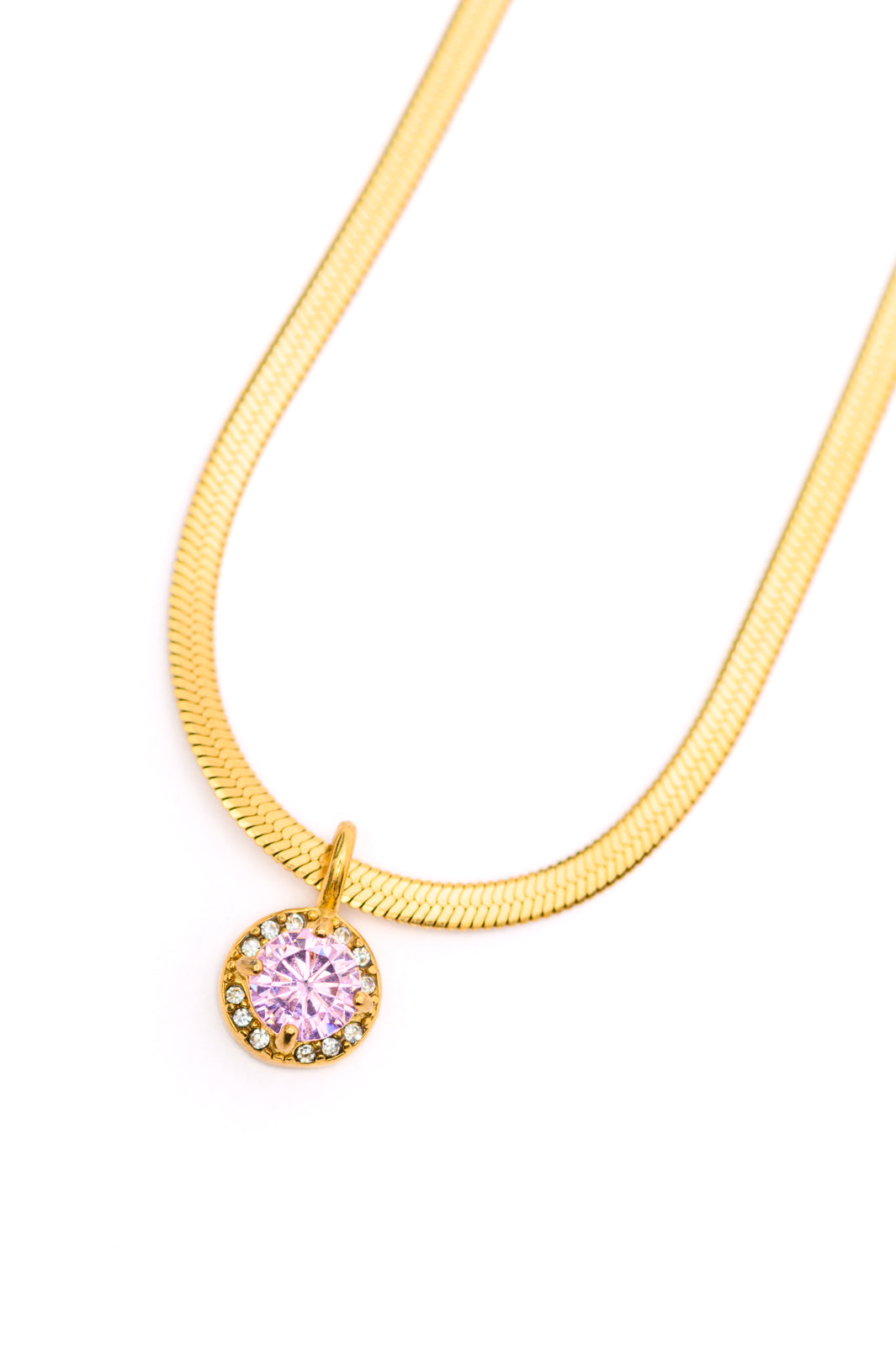 Here to Shine Gold Plated Necklace in Pink Southern Soul Collectives