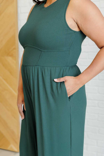 Hilary Wide Leg Jumpsuit in Green Southern Soul Collectives