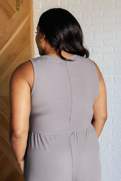 Hilary Wide Leg Jumpsuit in Grey Southern Soul Collectives