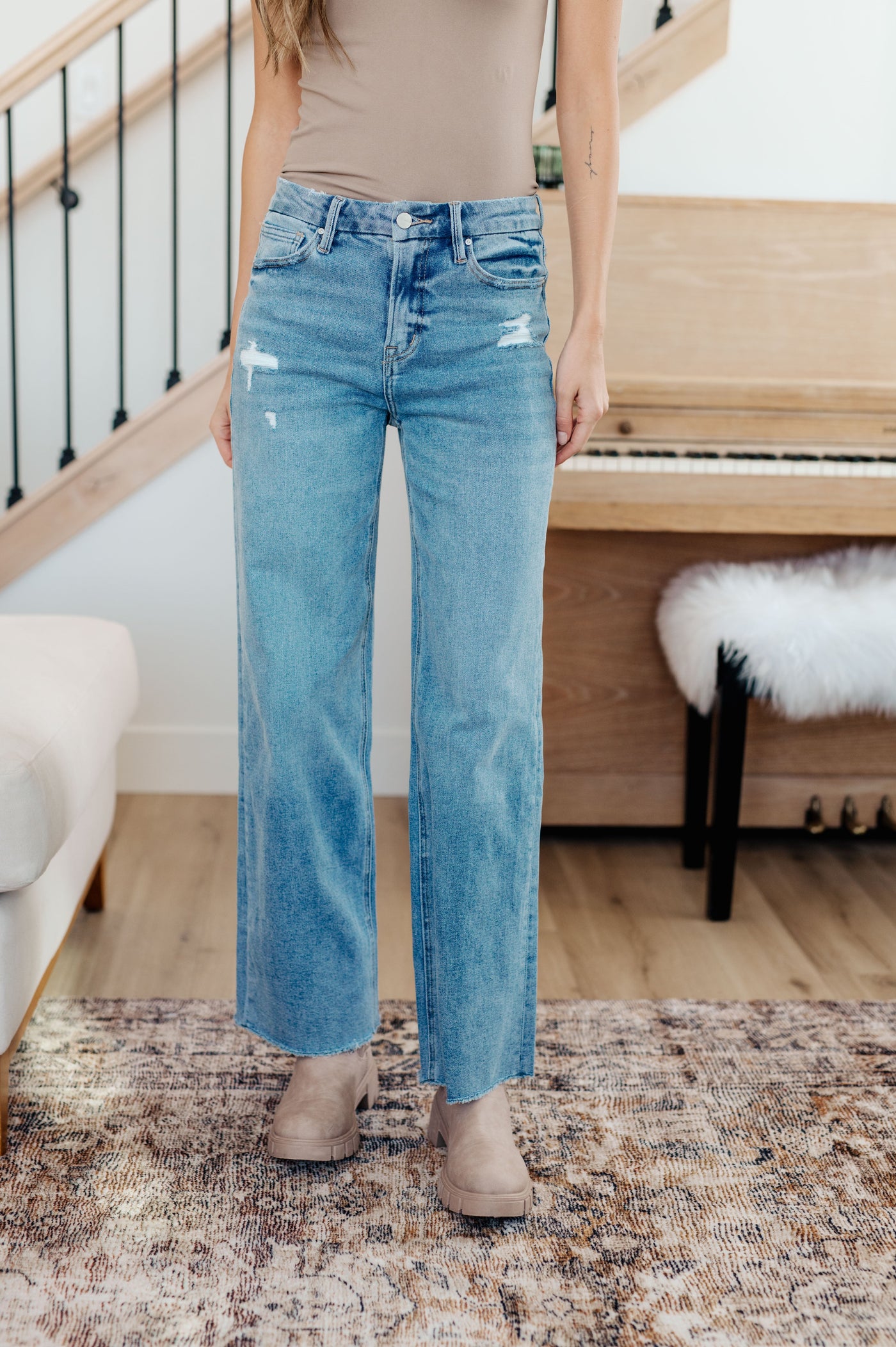 Hope High Rise Wide Leg Jeans Womens Southern Soul Collectives