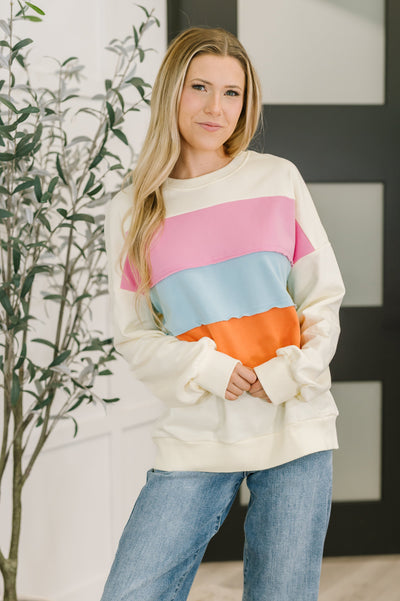 Humor Me Color Block Relaxed Pullover Southern Soul Collectives
