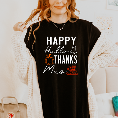 Happy Hallothanksmas Graphic T-shirt and Sweatshirt