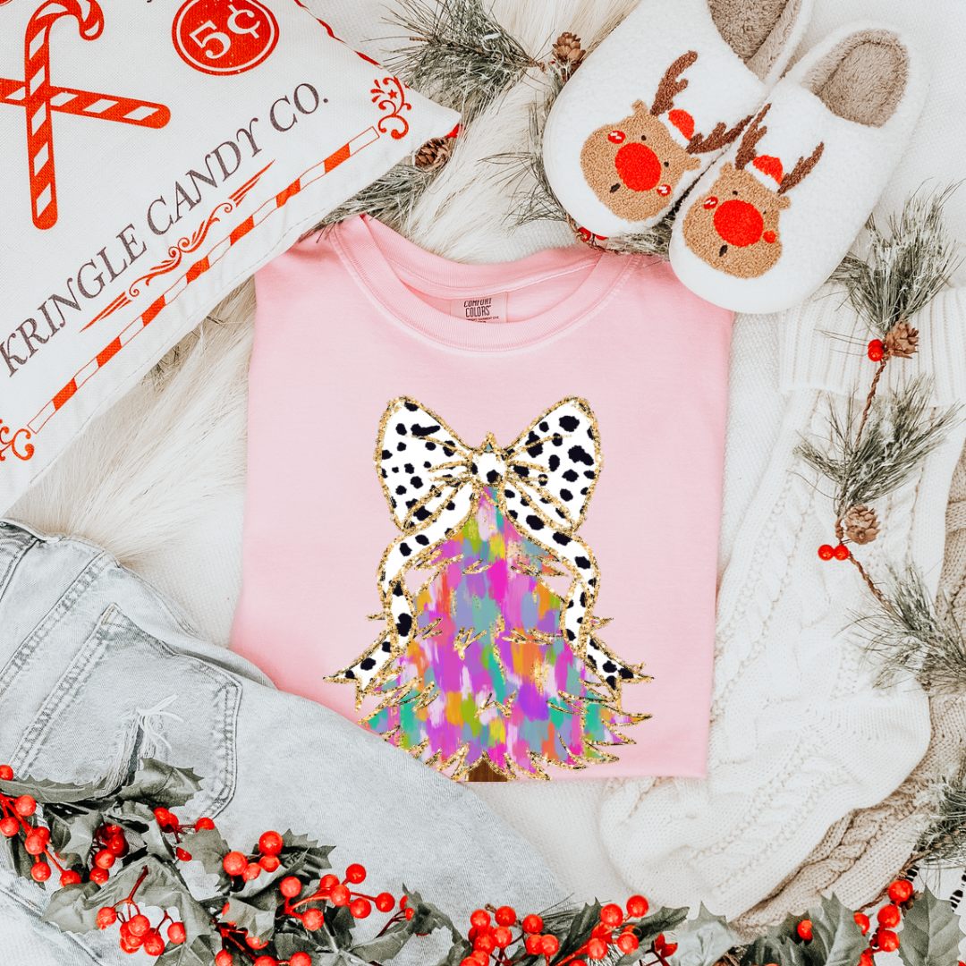 Watercolor Christmas Tree Graphic T-shirt and Sweatshirt