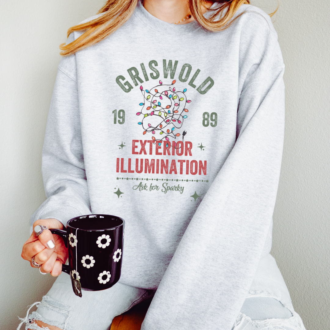 Griswold Christmas Lights Exterior Illumination Graphic T-shirt and Sweatshirt