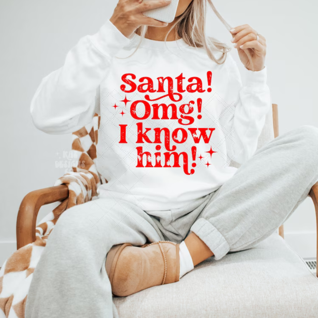 Omg Santa Graphic T-shirt and Sweatshirt