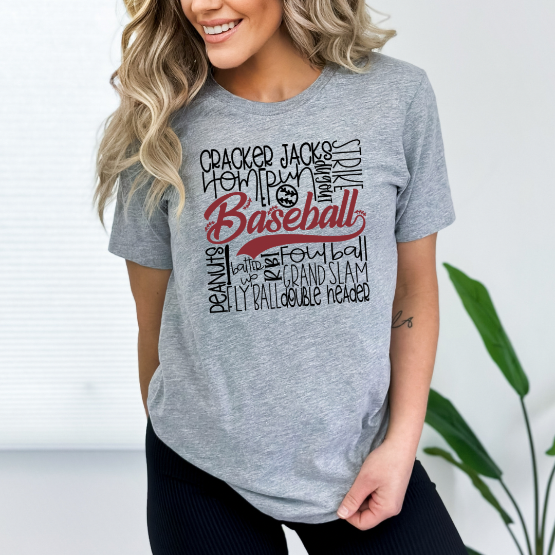 Baseball Collage Graphic T-shirt