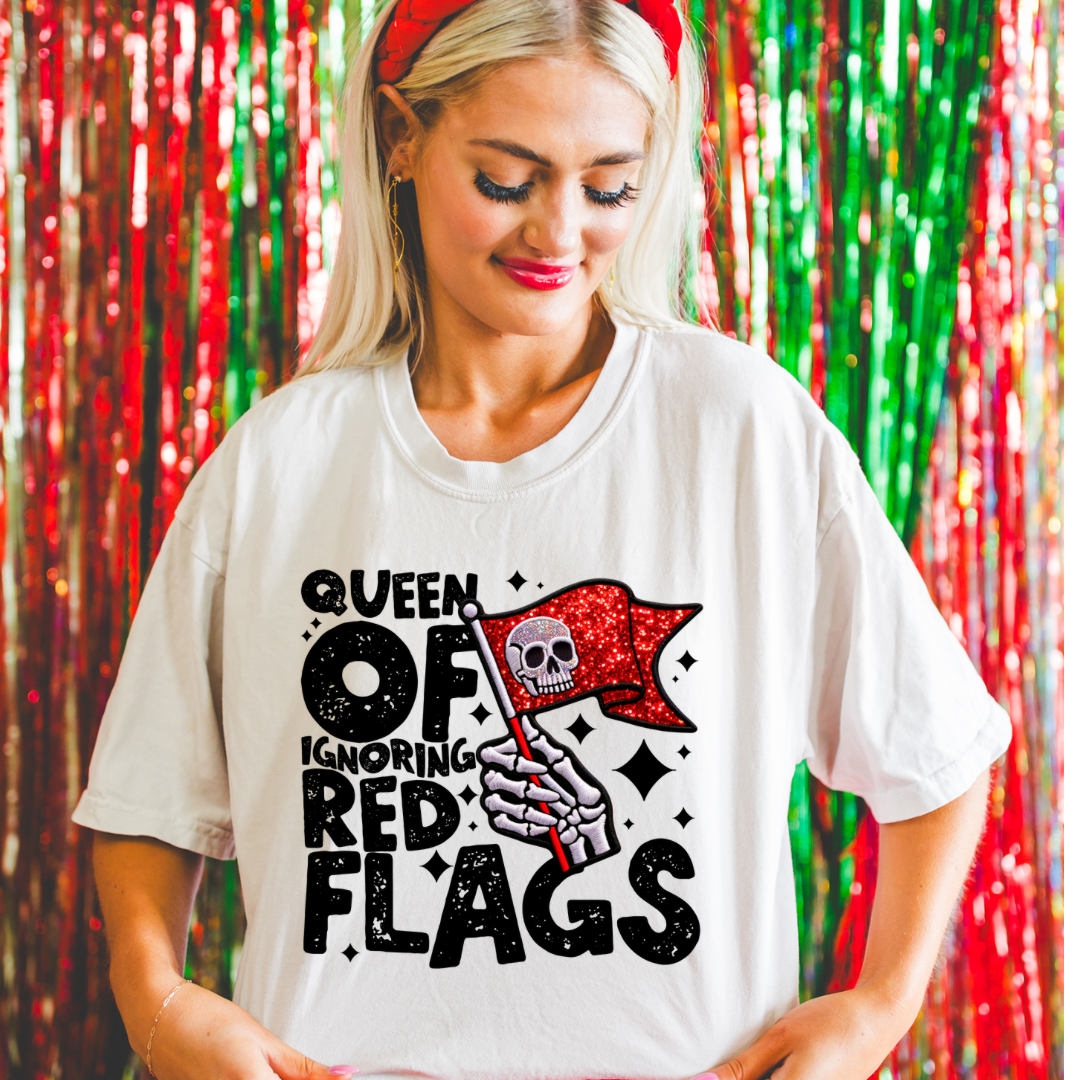 Queen of Red Flags Graphic T-shirt