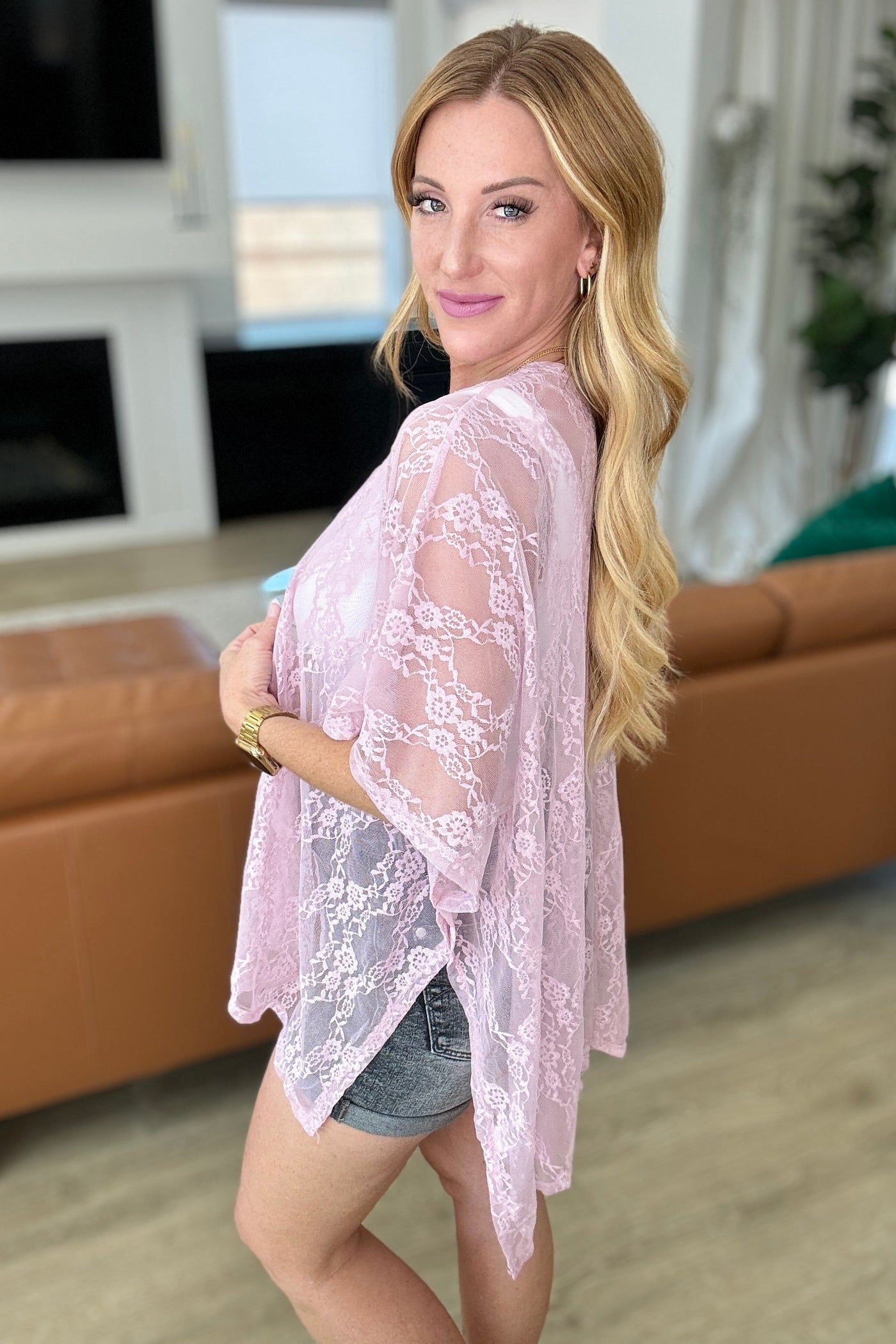 Good Days Ahead Lace Kimono In Mauve Southern Soul Collectives