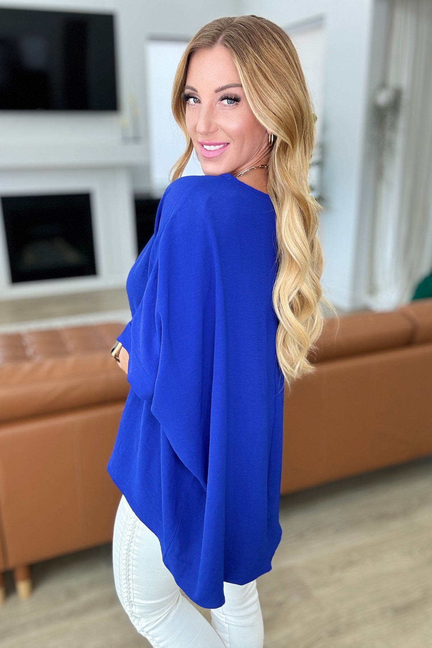 Feels Like Me Dolman Sleeve Top in Royal Blue Southern Soul Collectives