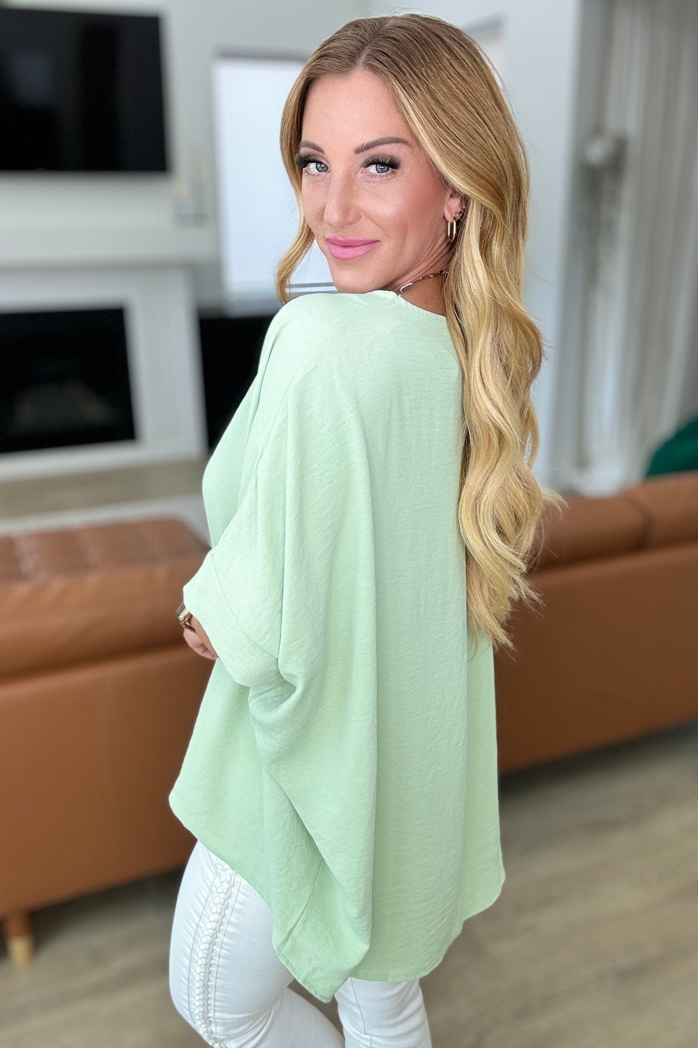 Feels Like Me Dolman Sleeve Top in Sage Southern Soul Collectives