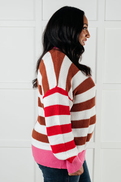 In Your Lane Color Blocked Stripe Sweater Southern Soul Collectives