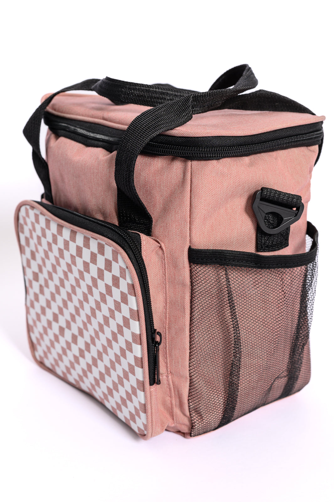 Insulated Checked Tote in Pink Southern Soul Collectives