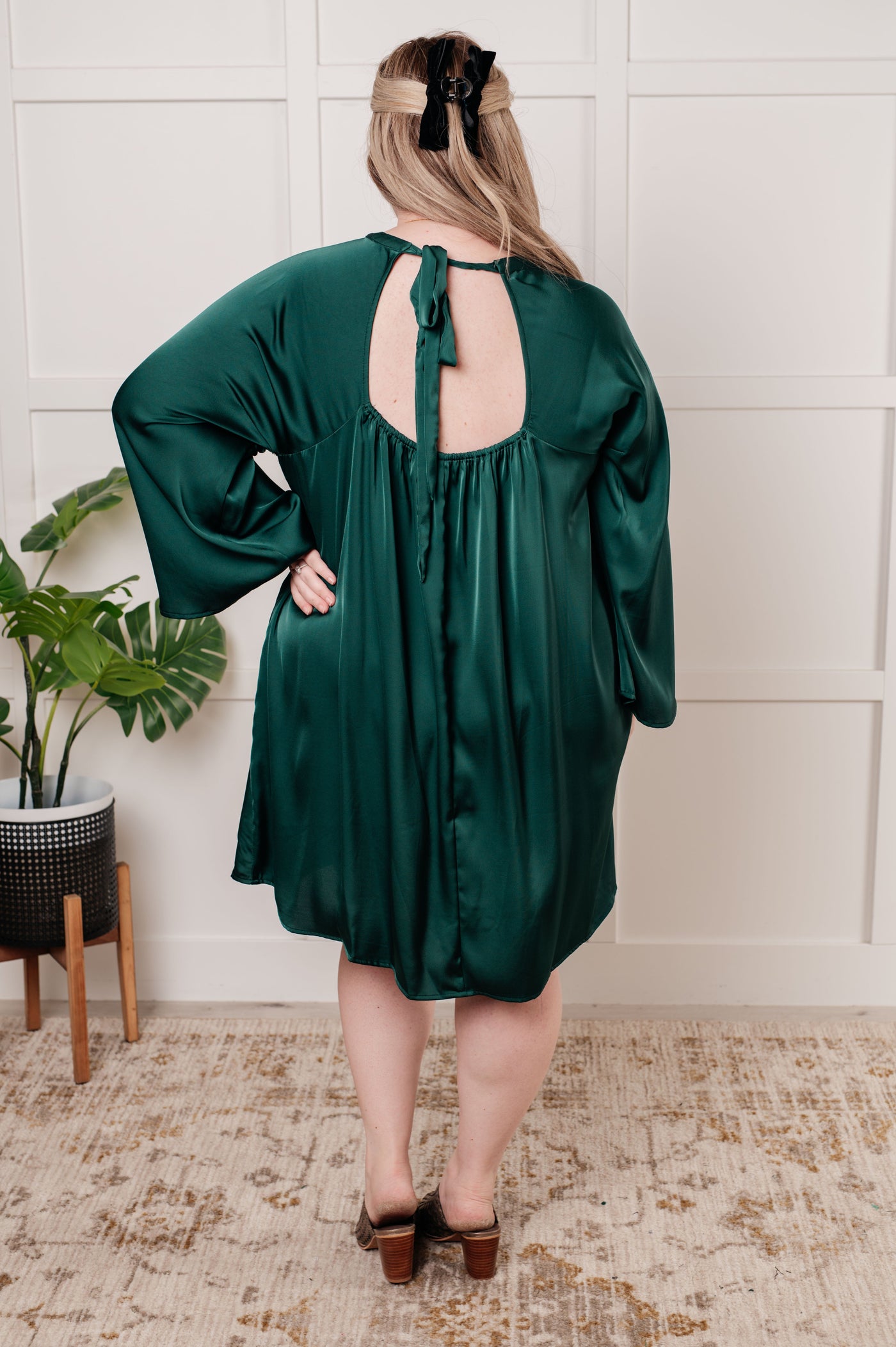 Isn't It Lovely Poly Satin Butterfly Sleeve Dress Southern Soul Collectives