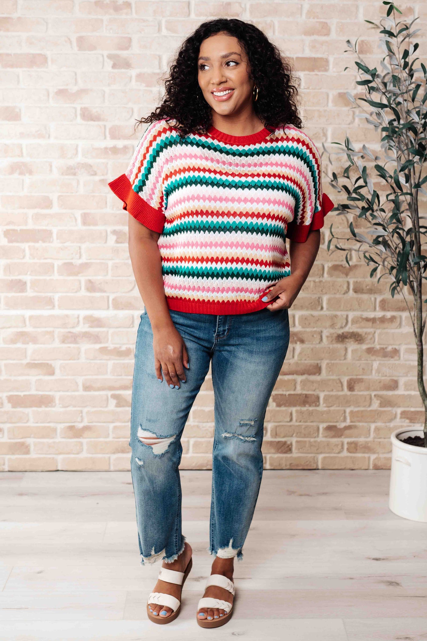 It's a Go Striped Knit Top Southern Soul Collectives