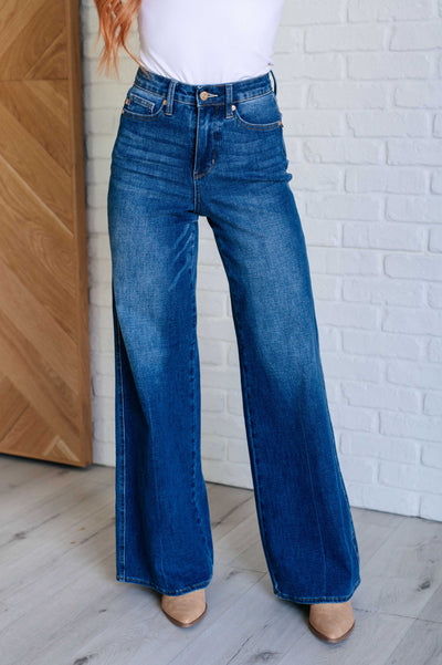 Eliza High Rise Control Top Retro Wide Leg Jeans Southern Soul Collectives