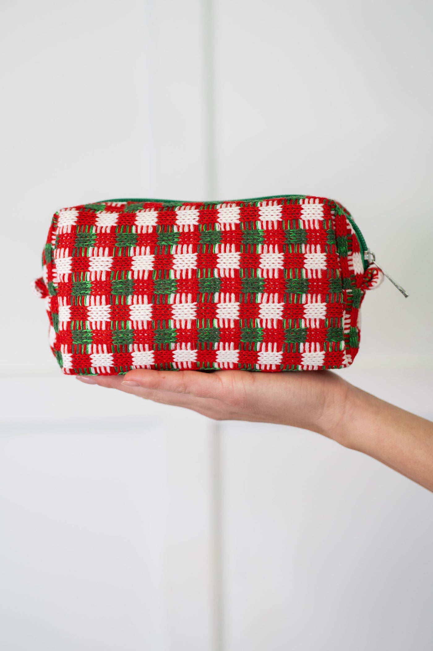 Jolly Holiday Textured Woven Zip Bag Southern Soul Collectives