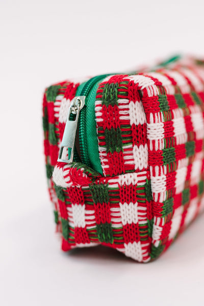 Jolly Holiday Textured Woven Zip Bag Southern Soul Collectives