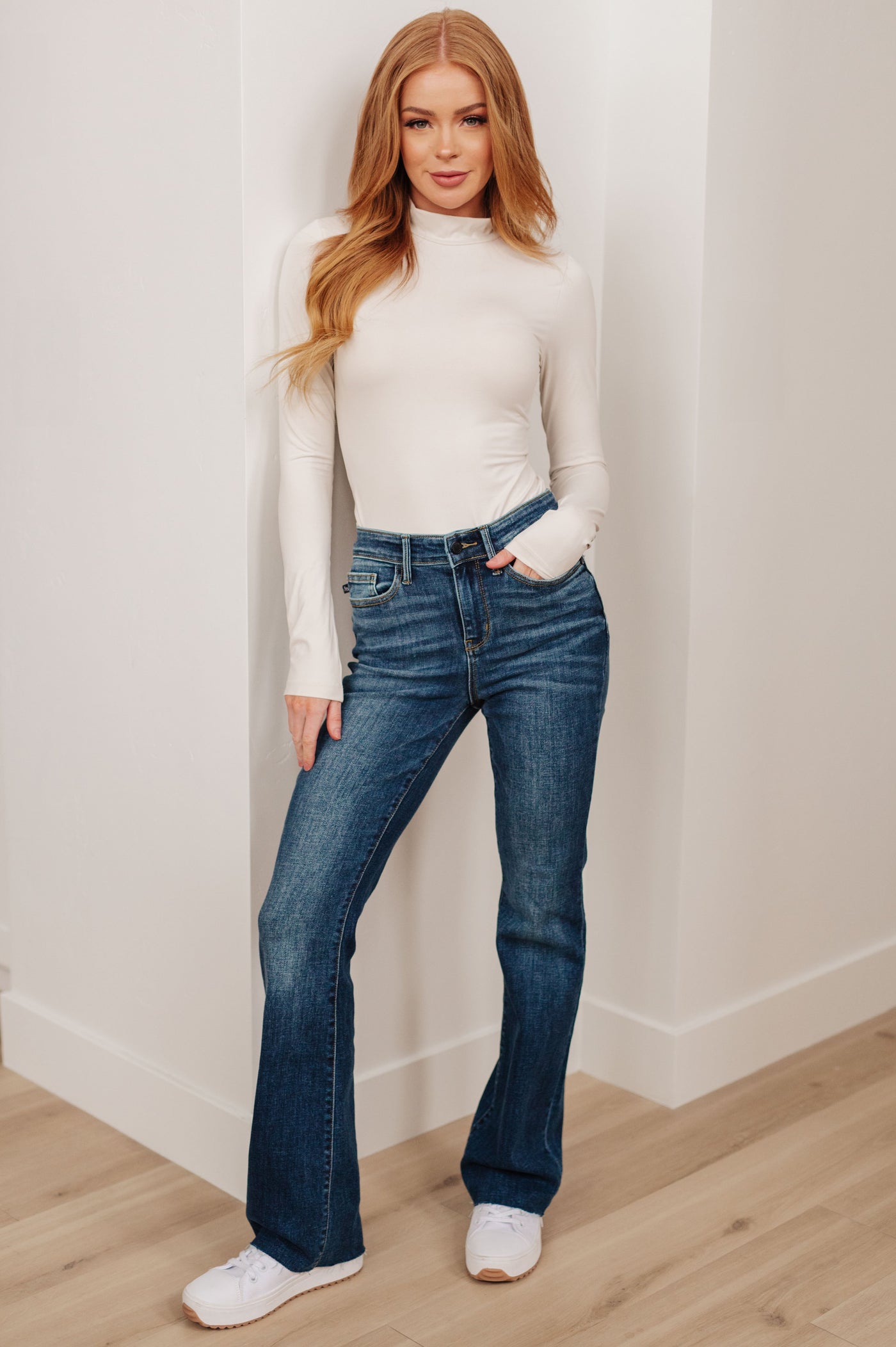 Judy Blue Jeans Josephine Mid Rise Raw Hem Bootcut Jeans - Southern Soul Collectives