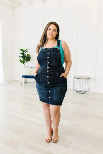 Judy Blue Agnes Denim Overall Dress Womens Southern Soul Collectives