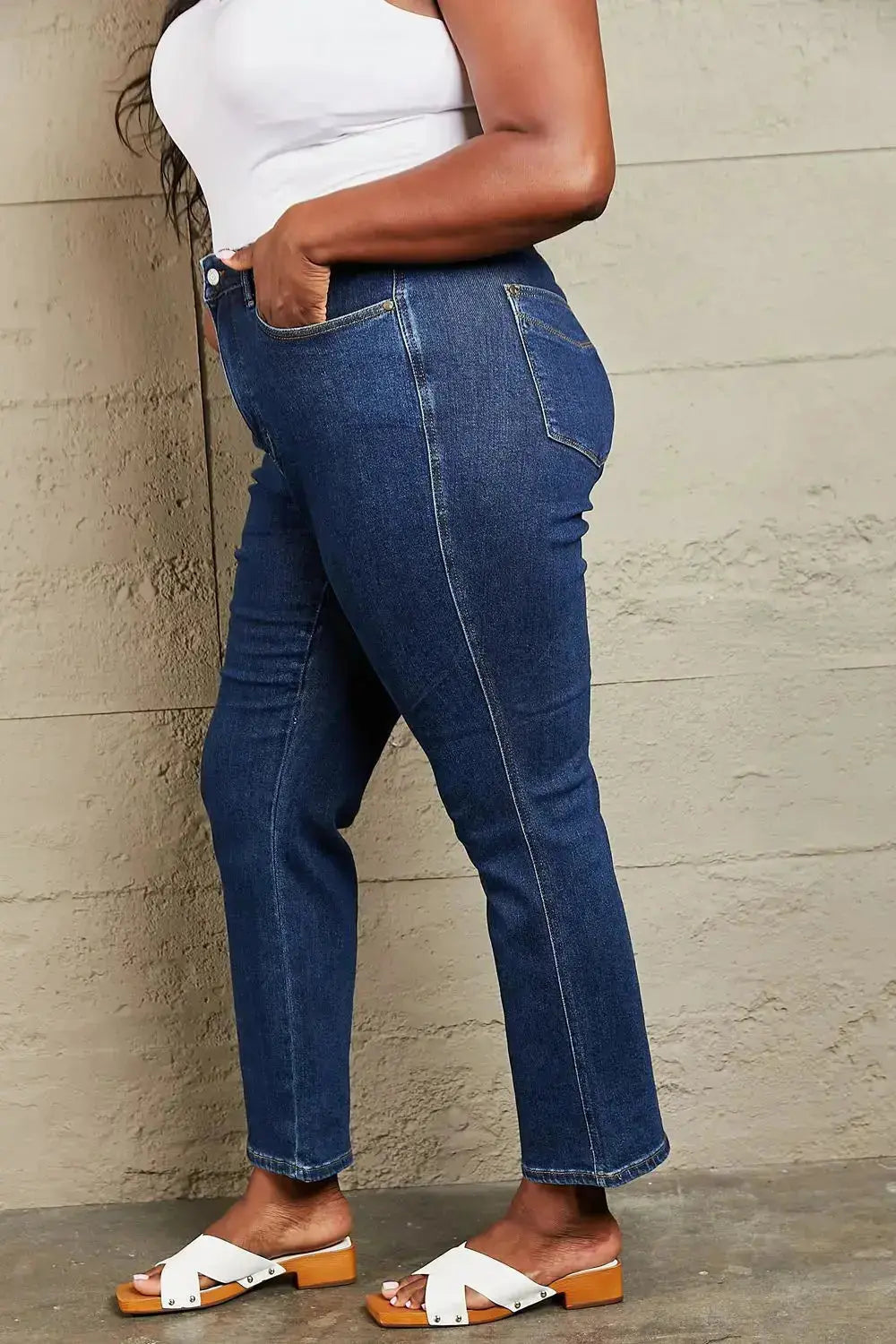 Judy Blue Kailee Tummy Control High Waisted Straight Jeans  Southern Soul Collectives
