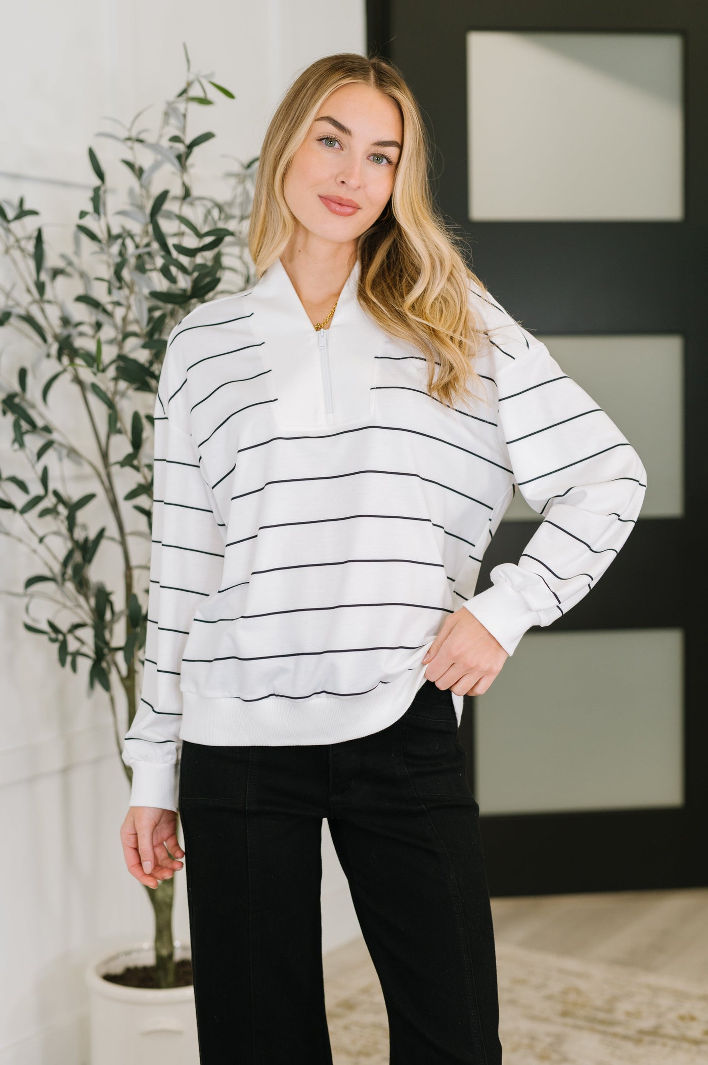 Just My Stripe Zipper Top Southern Soul Collectives