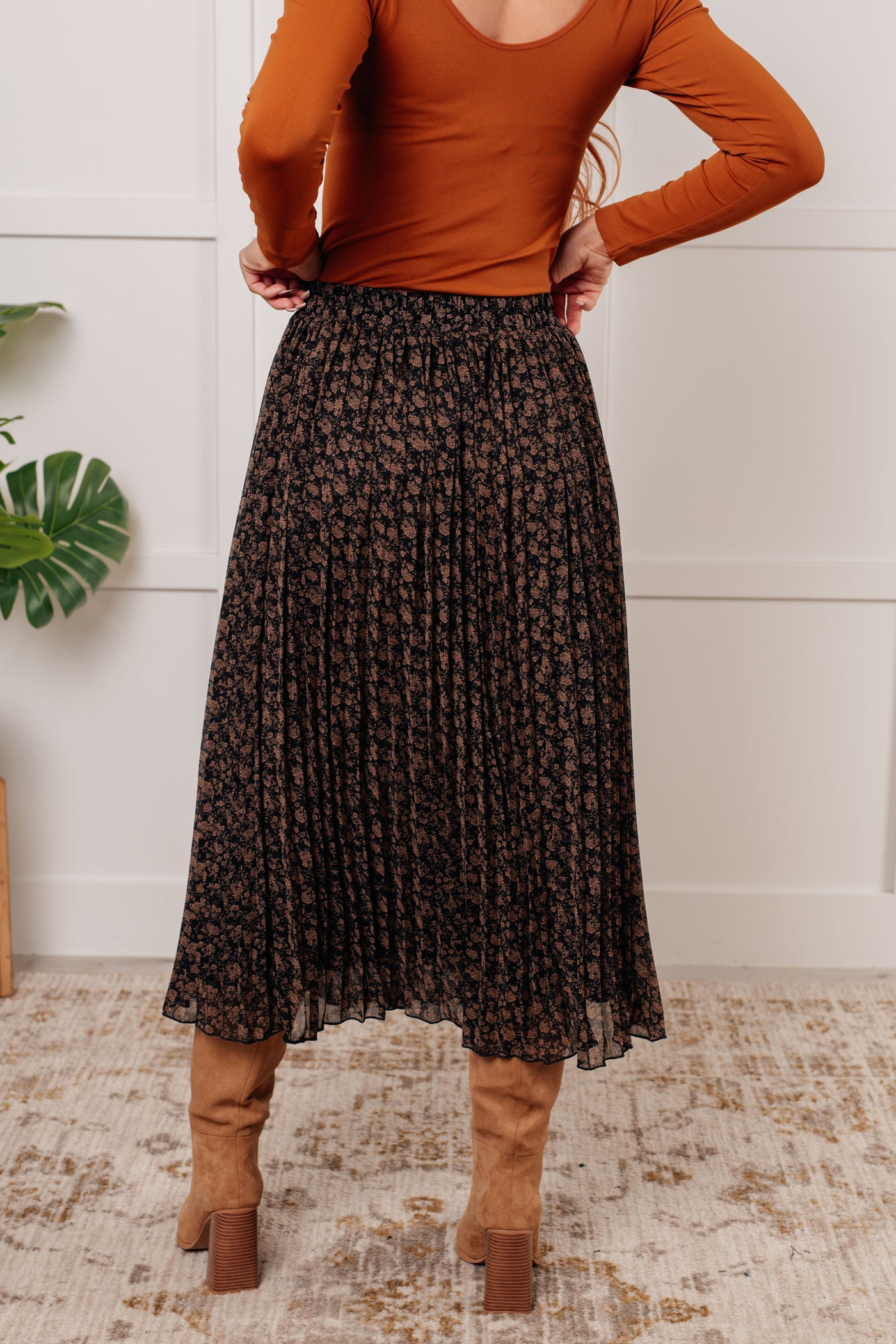 Just What You Wanted Floral Print Pleated Skirt Southern Soul Collectives