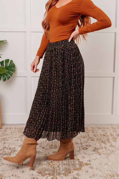 Just What You Wanted Floral Print Pleated Skirt Southern Soul Collectives