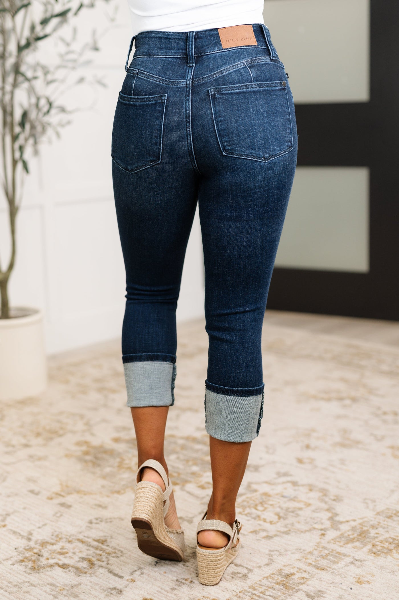 Karen High Rise Double Waist Band Capri Jeans Southern Soul Collectives