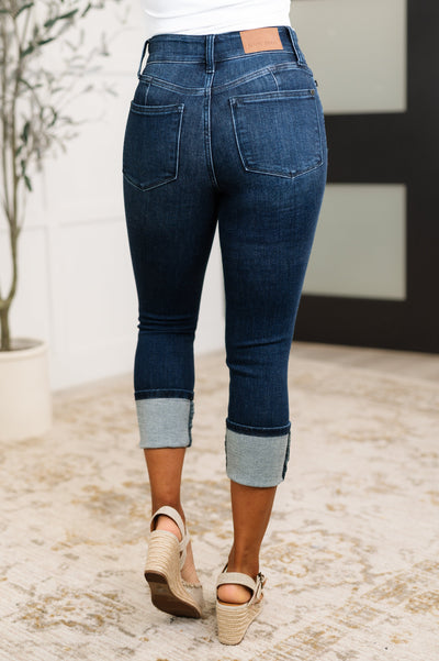 Karen High Rise Double Waist Band Capri Jeans Southern Soul Collectives