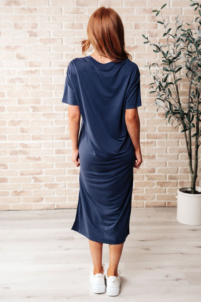 Keeping It Chill Drop Shoulder Maxi Dress in Dark Night Southern Soul Collectives