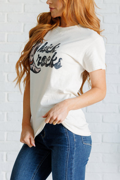 Kick Rocks Cowboy Boot Graphic Tee Southern Soul Collectives