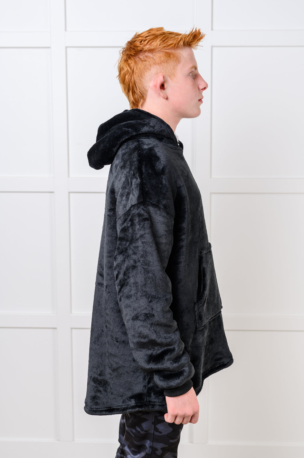 Kids Oversized Hoodie Blanket in Black Southern Soul Collectives