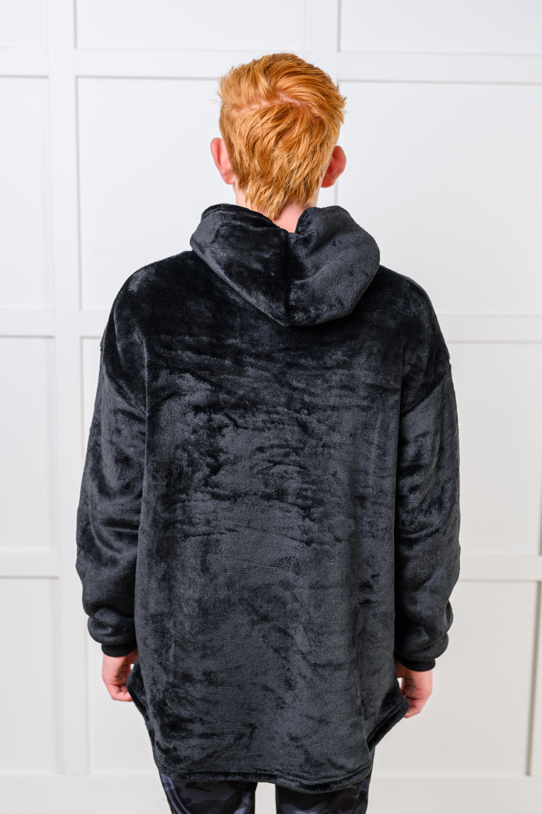 Kids Oversized Hoodie Blanket in Black Southern Soul Collectives