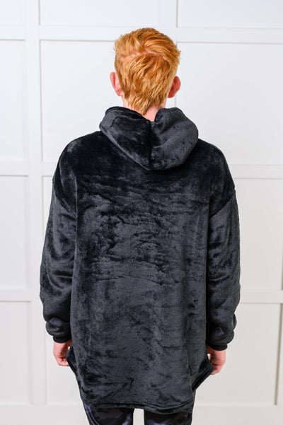 Kids Oversized Hoodie Blanket in Black Southern Soul Collectives