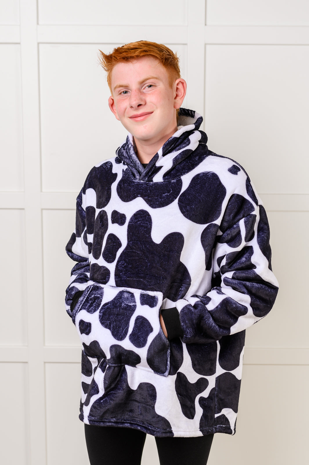 Kids Oversized Hoodie Blanket in Cow Southern Soul Collectives