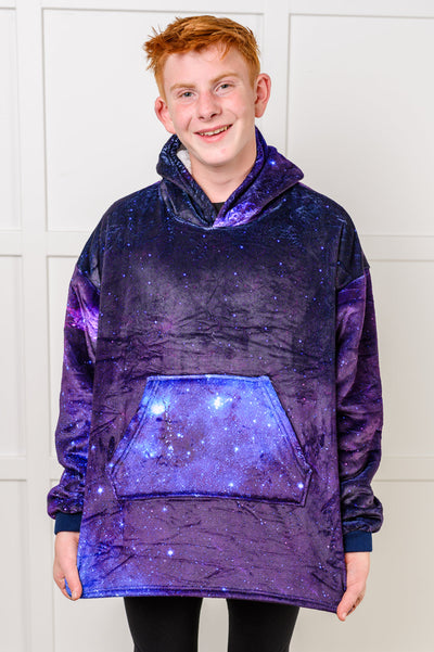 Kids Oversized Hoodie Blanket in Starry Sky Southern Soul Collectives