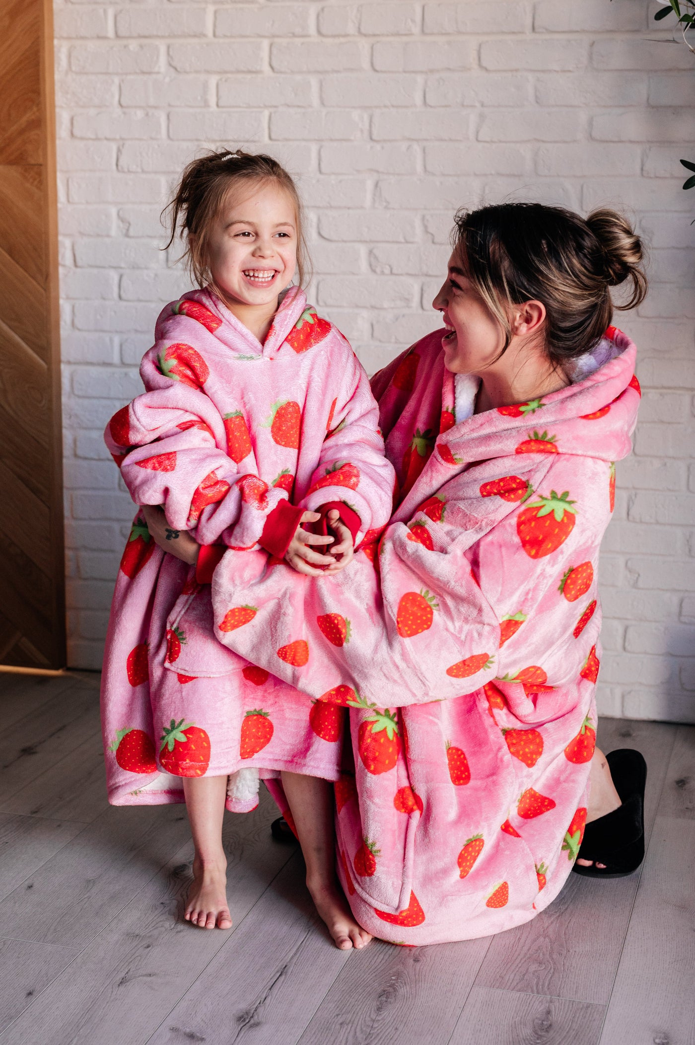 Kids Oversized Hoodie Blanket in Strawberry Southern Soul Collectives