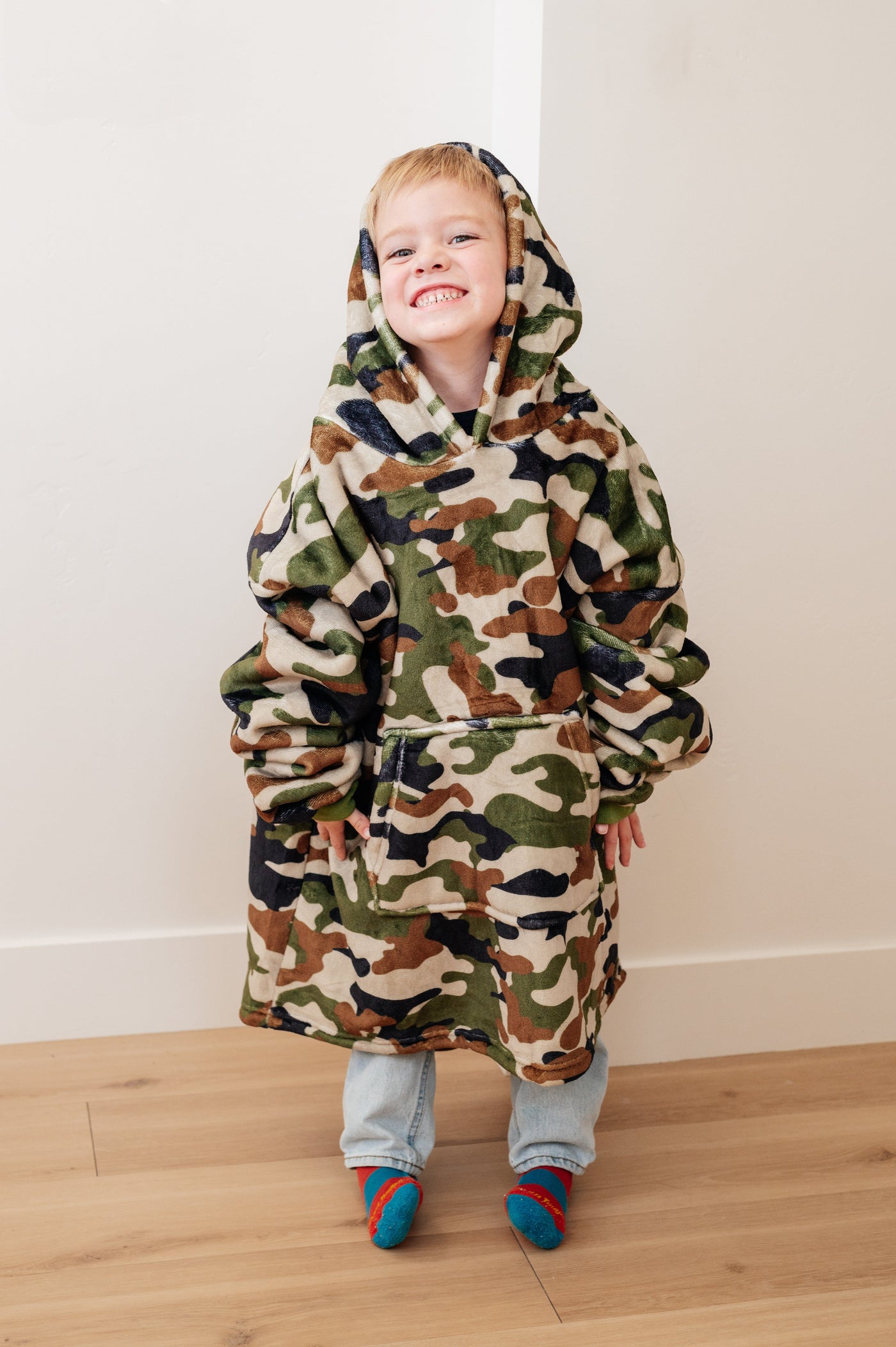 Kids Oversized Hoodie Blanket in Camo Southern Soul Collectives