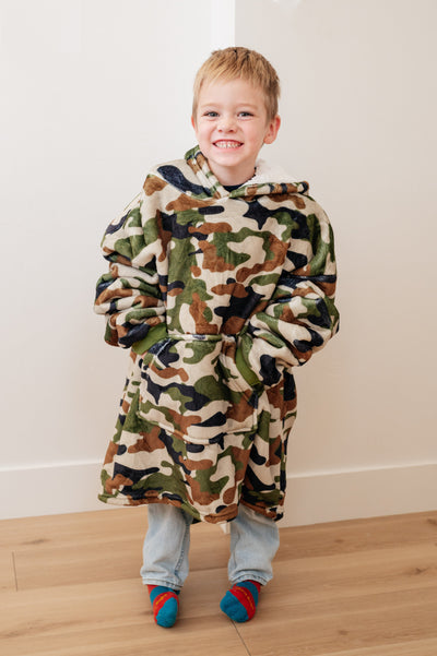 Kids Oversized Hoodie Blanket in Camo Southern Soul Collectives