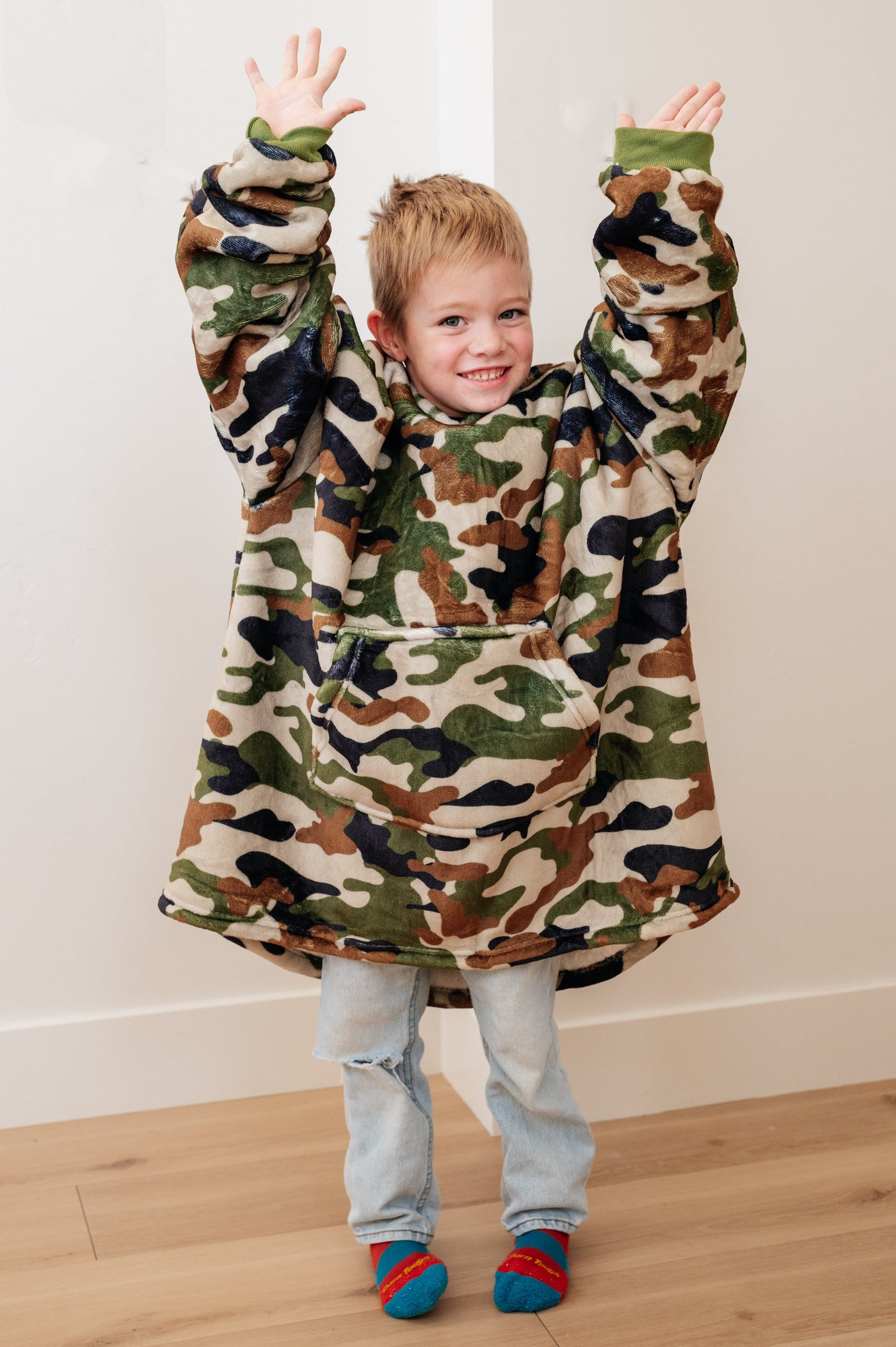 Kids Oversized Hoodie Blanket in Camo Southern Soul Collectives