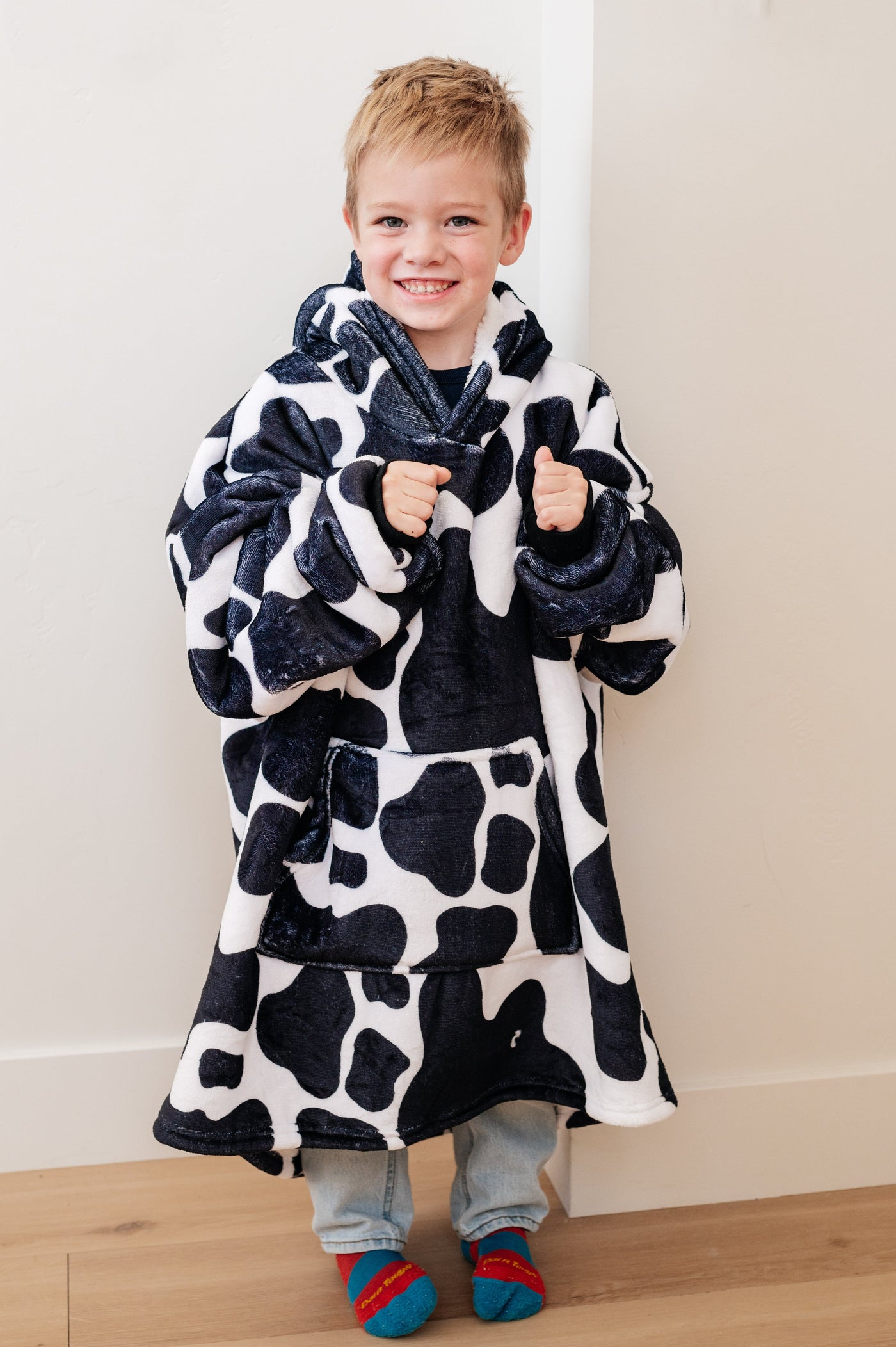 Kids Oversized Hoodie Blanket in Cow Southern Soul Collectives