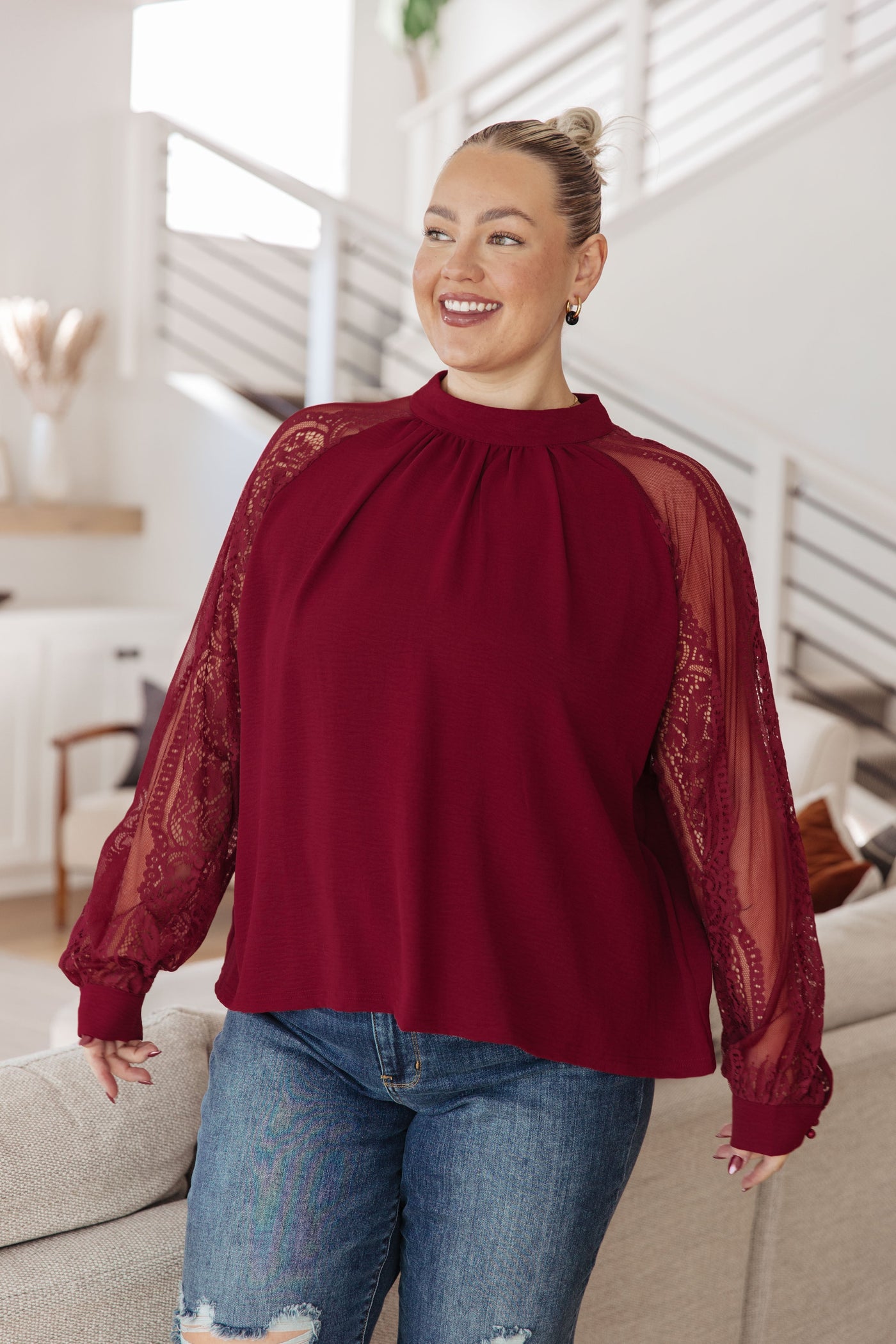 Lace on My Sleeves Blouse Southern Soul Collectives