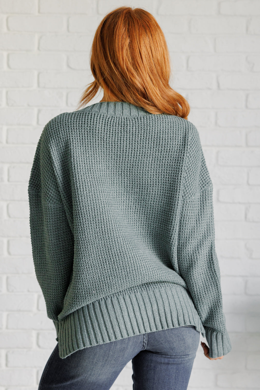 Lakeside View Drop Shoulder Sweater in Sage Southern Soul Collectives