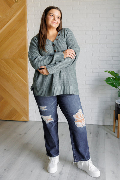 Lakeside View Drop Shoulder Sweater in Sage Southern Soul Collectives